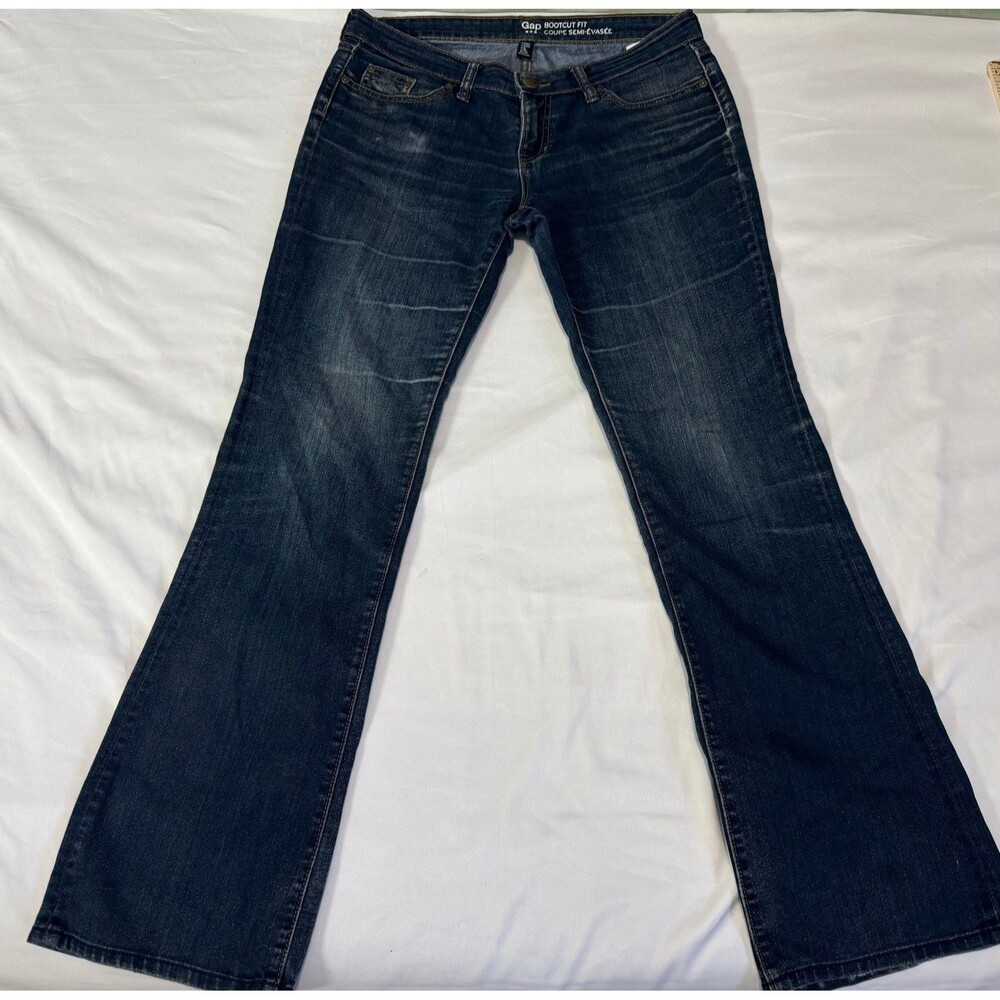 GAP Bootcut Jeans Women’s Size 4 Regular Dark Wash Mid Rise Classic Fit.